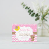 Cute Girl Beren Book Request for Baby shower Informatiekaartje (Staand voorkant)