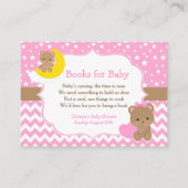 Cute Girl Beren Book Request for Baby shower Informatiekaartje (Voorkant)