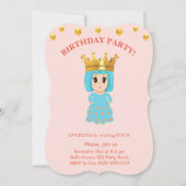 Cute Girl Birthday Persoonlijke uitnodiging (Voorkant)