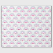 Cute Girl Boho Rainbow Birthday Cadeaupapier (Vlak)
