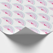 Cute Girl Boho Rainbow Birthday Cadeaupapier (Hoek)