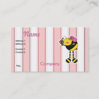 Cute Girl Bumble Bee Visitekaartje