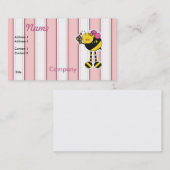 Cute Girl Bumble Bee Visitekaartje (Voorkant / Achterkant)