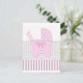 Cute Girl Carriage Briefkaart (Staand voorkant)