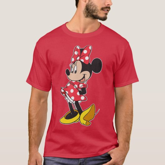 Cute Girl Cartoon Mouse Pose friend T-shirt (Voorkant)