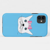 Cute-Girl-Cat-with-Pink-Bow Case-Mate iPhone Case (Achterkant (horizontaal))