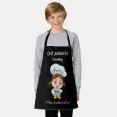 Cute Girl Chef Apprentice Black Schort (Gedragen)