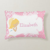 Cute Girl Child Praying and Poem Accent Kussen (Voorkant)