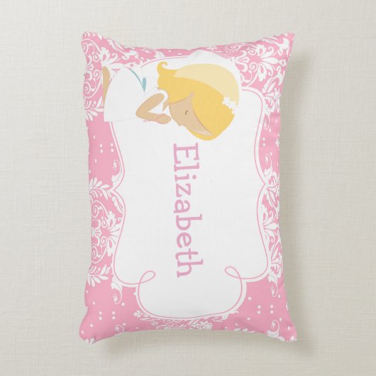 Cute Girl Child Praying and Poem Accent Kussen (Voorkant(Verticaal))