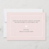 Cute Girl DANK JE Pink Rose Glitter | FOTO Aankondiging (Achterkant)