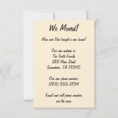 Cute Girl die telefonisch spreekt, adreswijziging Kaart (Achterkant)