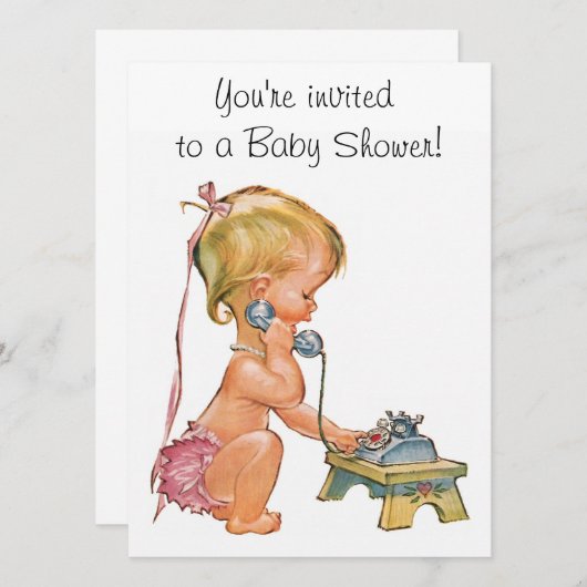 Cute Girl die telefonisch spreekt Kaart (Voorkant / Achterkant)