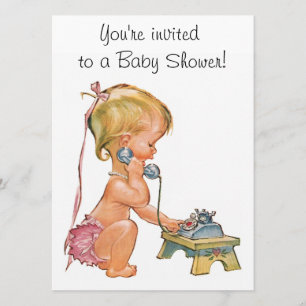 Cute Girl die telefonisch spreekt Kaart