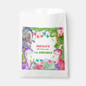 Cute Girl Dinosaur 1st Birthday Party Bedankzakje (Voorkant)