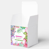 Cute Girl Dinosaur 4th Birthday Party Bedankdoosjes (Geopend)