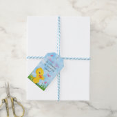 Cute Girl Ducking and Butterfly Baby shower Favor Cadeaulabel (Met Touw)