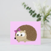 Cute Girl Egeltje Briefkaart (Staand voorkant)