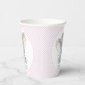 Cute Girl Elephant Baby shower Cups Papieren Bekers (Rechts)