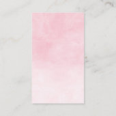 Cute Girl Elephant Baby shower Diaper Raffle Informatiekaartje (Achterkant)