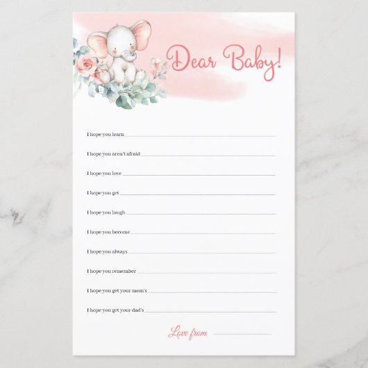 Cute Girl Elephant Eucalyptus Beste Baby (Voorkant)