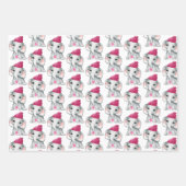 Cute Girl Elephant Foto Naam Kerstroze Inpakpapier Vel (Voorkant)