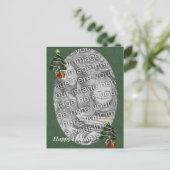 Cute Girl Elf Kerstfeestdag Foto Briefkaart (Staand voorkant)