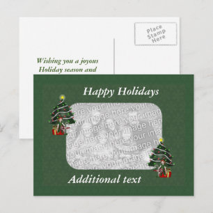 Cute Girl Elf Kerstfeestdag Foto Briefkaart