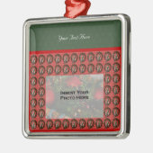 Cute Girl Elf Wreath Holiday Foto Ornament (Links)