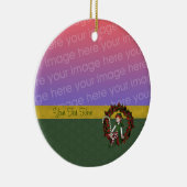 Cute Girl Elf Wreath Holiday Foto Ornament (Rechts)