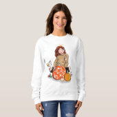 Cute Girl en Cat Trui (Voorkant volledig)