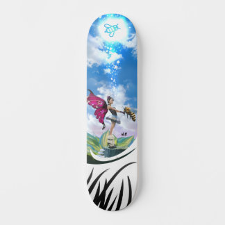 Cute Girl Fairy Casting Magic Spell on Bumble Bee Persoonlijk Skateboard