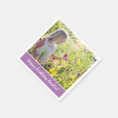 Cute Girl Full Photo Birthday Party Napkins Servet (Hoek)