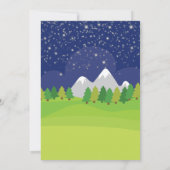 Cute Girl Glamping Birthday Party Invitation Kaart (Achterkant)