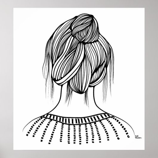 Cute Girl Hairstyle Poster (Voorkant)