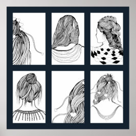 Cute Girl Hairstyle Poster