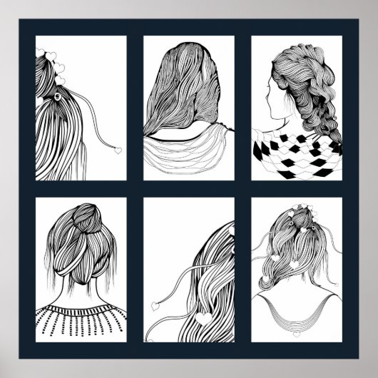 Cute Girl Hairstyle Poster (Voorkant)