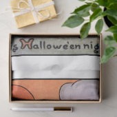 Cute  Girl & Halloween Candle w/Witch Face Tissuepapier (Geschenk)