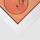 Cute  Girl & Halloween Candle w/Witch Face Tissuepapier (Detail)