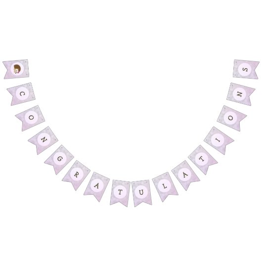 Cute Girl Hedégel Gefeliciteerd Vlaggetjes (Alle)