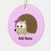 Cute Girl Hedégel Keramisch Ornament (Links)