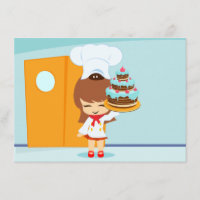 Cute Girl holding Chocolate Birthday Cake