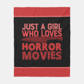 Cute girl horror movies word art  fleece deken (Voorkant)