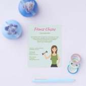 Cute Girl Illustration Fitness Classes Custom Flyer (Enkel)