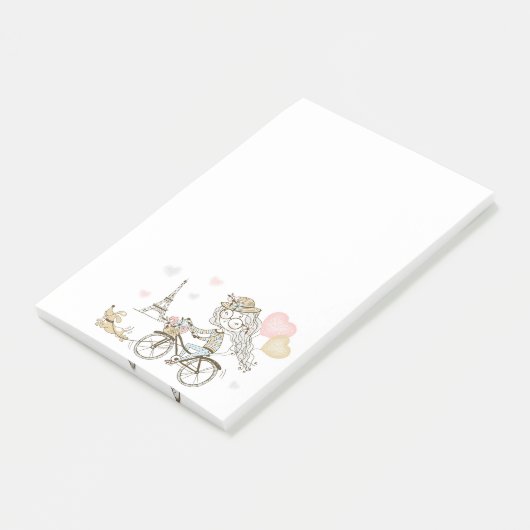 Cute Girl in Parijs Post-it® Notes (Schuin)