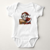Cute Girl Kerstbeer Met Naam Romper (Voorkant)
