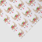 Cute Girl-kerstrenrenrendiergezicht Tissuepapier (Detail)