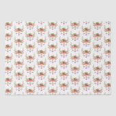 Cute Girl-kerstrenrenrendiergezicht Tissuepapier (Voorkant)