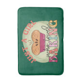 Cute girl loves baking word art kitchen badmat (Voorkant Verticaal)
