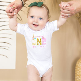 Cute Girl Magical Unicorn 1e verjaardag Romper