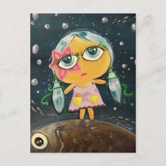 Cute Girl - meisje uit Zee Briefkaart (Voorkant)